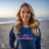 Retro Pink Heart Sunset Aesthetic T-shirt