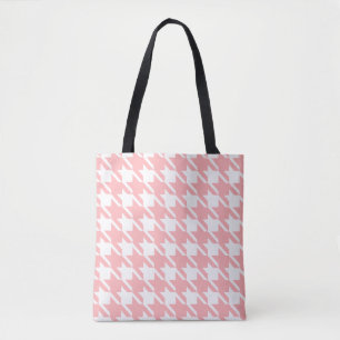 Retro Pink Houndstooth Tas