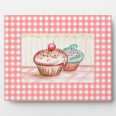 Retro Pink Kitchen Cupcake Art Fotoplaat (Voorkant)