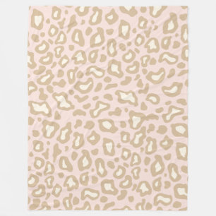 Retro Pink Leopard Fleece Bedroom Blanket Cadeft Deken