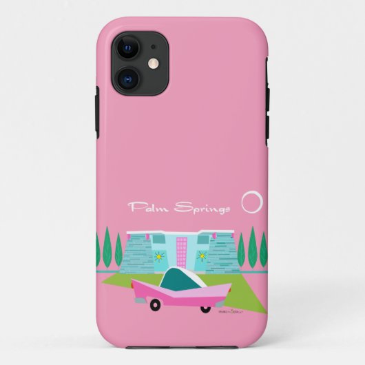 Retro Pink Palm Springs iPhone / coque ipad (Dos)