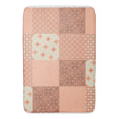 Retro Pink Patchwork Badmat (Voorkant Verticaal)