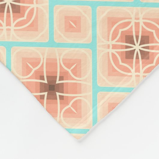 Retro Pink Patchwork Fleece Deken (Hoek)