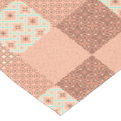 Retro Pink Patchwork Korte Tafelloper (Hoek)