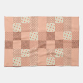Retro Pink Patchwork Theedoek (Horizontaal)