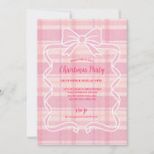 Retro Pink Plaid Whimsical Holiday Kaart (Voorkant)