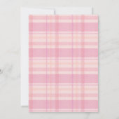 Retro Pink Plaid Whimsical Holiday Kaart (Achterkant)