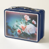 Retro Pink Rose Lunchbox (Achterkant)