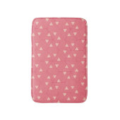 Retro Pink Sakura Japan driehoek Geometric Pattern Badmat (Voorkant Verticaal)