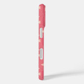 Retro Pink Sakura Japan driehoek Geometric Pattern Case-Mate iPhone Case (Achterkant / Rechts)
