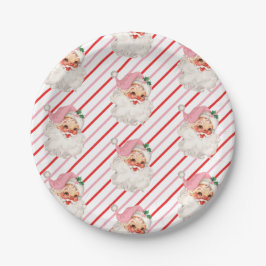 Retro Pink Santa Oh Wat leuk Papieren Bordje