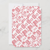 Retro Pink  Telefoon Vrijgezellenfeest Kaart (Voorkant)