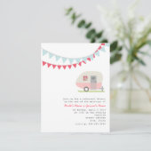 Retro Pink Trailer Rehearsal Invitation (Debout devant)