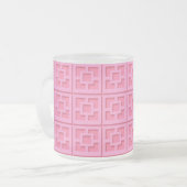 Retro Pink Trellis Mok (Voorkant links)