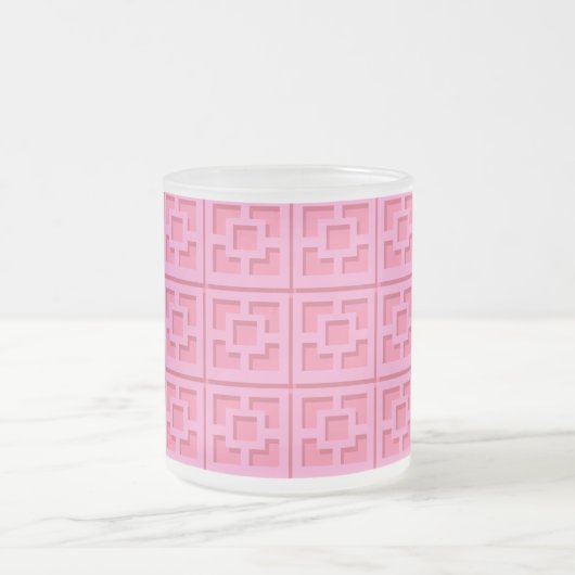 Retro Pink Trellis Mok (Center)