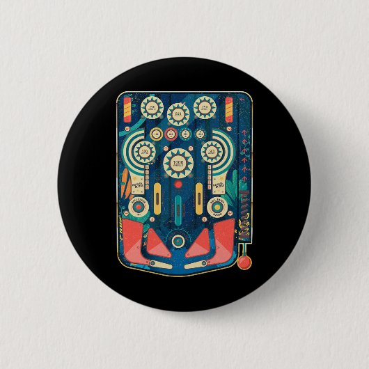 Retro Pinll Arcade Spelmachine Ronde Button 5,7 Cm (Voorkant)