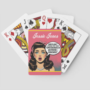 Retro Pinup_ Actie verpakt Pokerkaarten