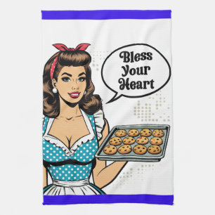 Retro Pinup_ Bless Your Heart Theedoek