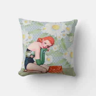 RETRO PINUP GIRL PILLOW KUSSEN
