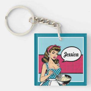 Retro Pinup_ Hey Darlin Sleutelhanger