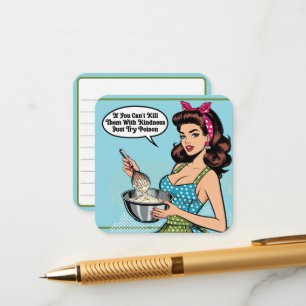 Retro Pinup_ met vriendelijkheid Informatiekaartje