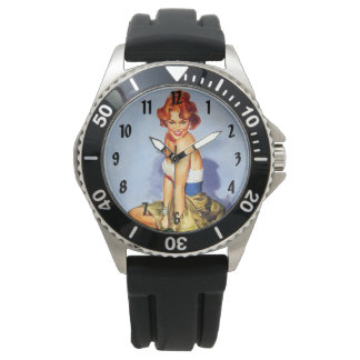 Retro Pinups Horloge