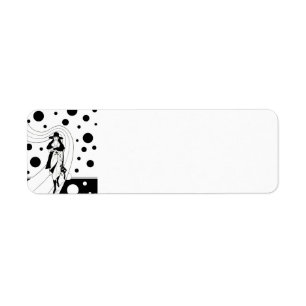 Retro Pistermodel, Vintage Art Deco Mode Etiket