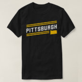Retro Pittsburgh City Stripes Yellow Pennsylvania T-shirt (Design voorkant)