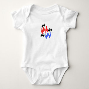 Retro Pixel Alien Baby Bodypak; Cute Arcade Stijl Romper