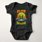 Retro Pixel Alien Invasion Romper (Voorkant)