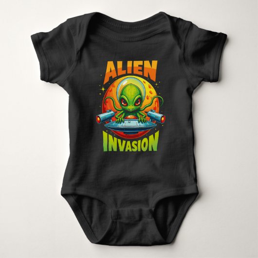 Retro Pixel Alien Invasion Romper (Voorkant)