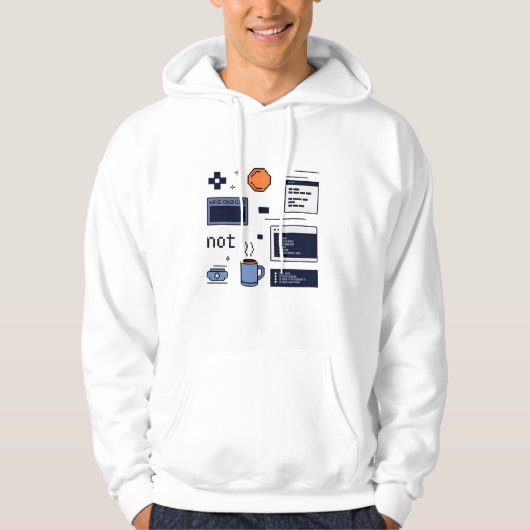 Retro Pixel Art Codeeressentials Software Ontwikke Hoodie (Voorkant)
