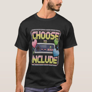 Retro Pixel Art Gamer Inclusion – Kies voor Inclus T-shirt