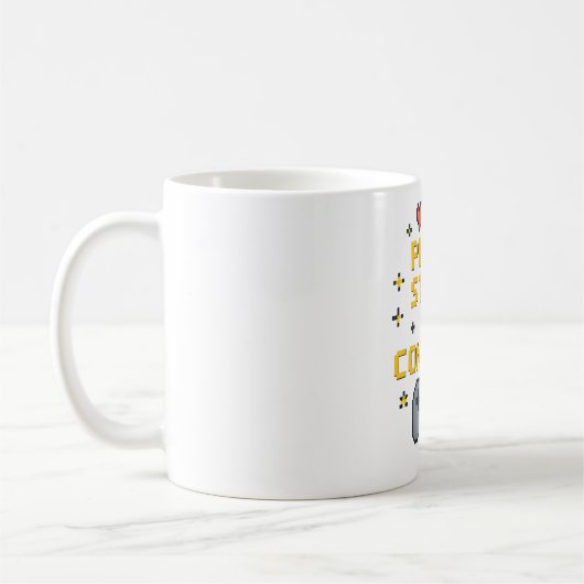 Retro Pixel Art Gaming Mug Design (Gauche)
