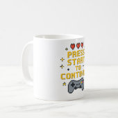 Retro Pixel Art Gaming Mug Design Koffiemok (Voorkant links)