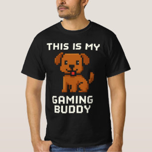 Retro Pixel Art Hond – “Dit Is Mijn Gaming Buddy G T-shirt