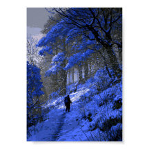 Retro Pixel Art Wandelaar op een Besneeuwde Berg