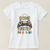 Retro Pixel Bunny Gaming; Schattigee Gone Easter G T-shirt (Design voorkant)
