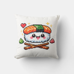 Retro Pixel Cute Kawaii Sushi Kussen Kussenhoes