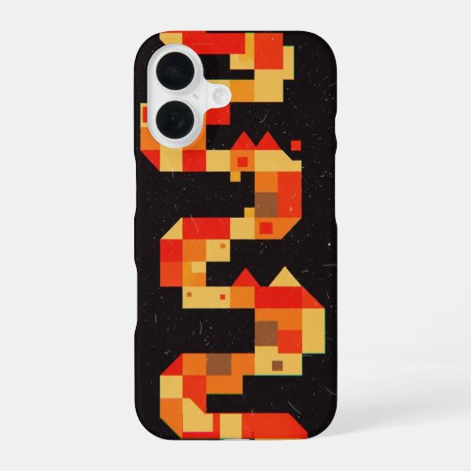 Retro Pixel Pad iPhone 16 Hoesje (Achterkant)