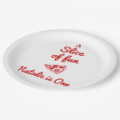 Retro Pizza 1e hand geschreven plakje leuke verjaa Papieren Bordje (Gekanteld)