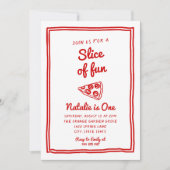 Retro Pizza 1e hand getrokken plak van leuke verja Kaart (Voorkant)
