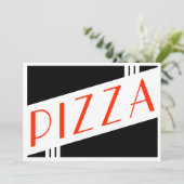 retro pizza kaart (Staand voorkant)