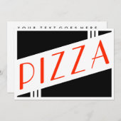 retro pizza kaart (Voorkant / Achterkant)