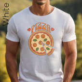 Retro Pizza, Pizzaliefhebber, Grappig Pizza T-shir T-shirt