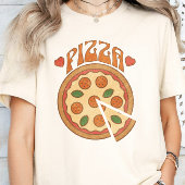 Retro Pizza, Pizzaliefhebber, Grappig Pizza T-shir T-shirt