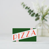 retro pizza visitekaartje (Staand voorkant)