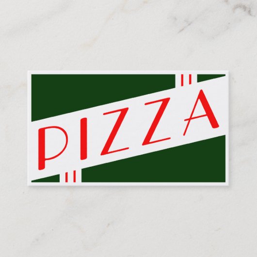 retro pizza visitekaartje (Voorkant)