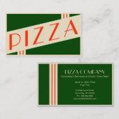 retro pizza visitekaartje (Voorkant / Achterkant)