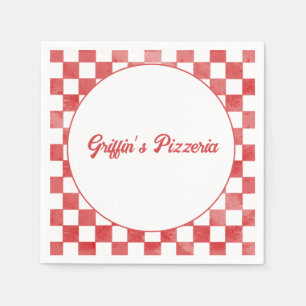 Retro Pizzeria Pizza Feest Italiaans Verjaardagsfe Servet